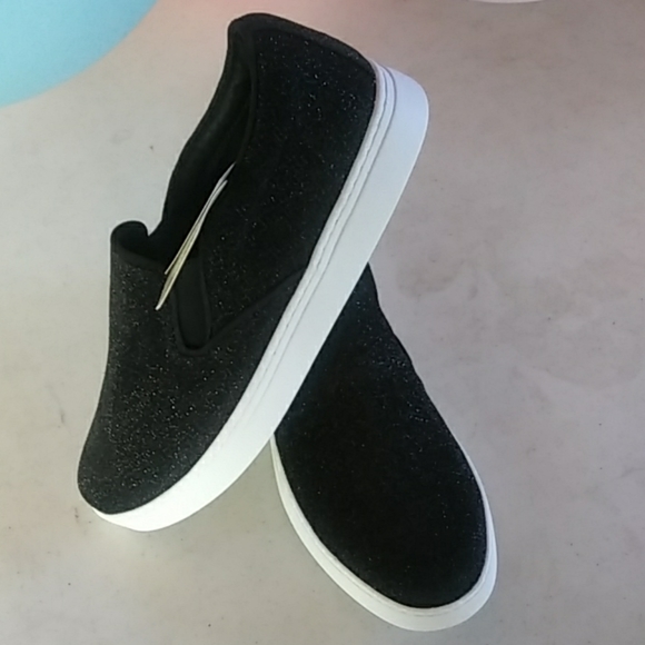 Women's Glitter Textile Material  Black Sneaker - Picture 3 of 8